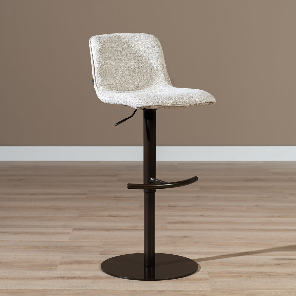Bar stool Jack mixed fabric off white/brown 60-82 cm mixed 45 cm wide