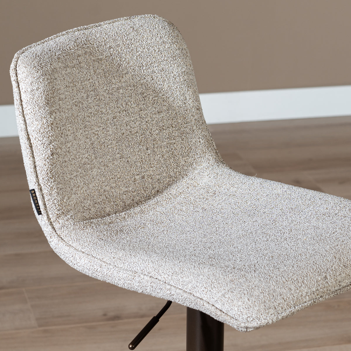 Bar stool Jack mixed fabric off white/brown 60-82 cm mixed 45 cm wide