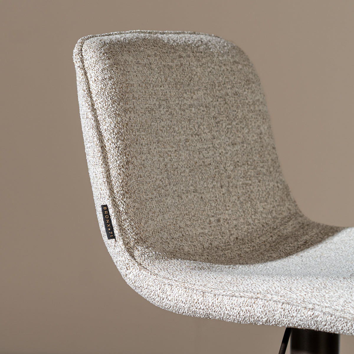 Bar stool Jack mixed fabric off white/brown 60-82 cm mixed 45 cm wide