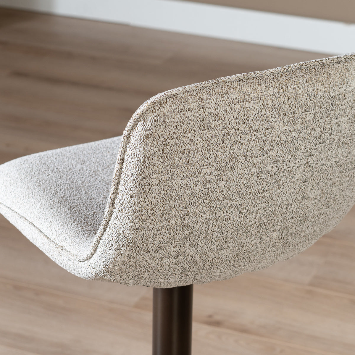 Bar stool Jack mixed fabric off white/brown 60-82 cm mixed 45 cm wide
