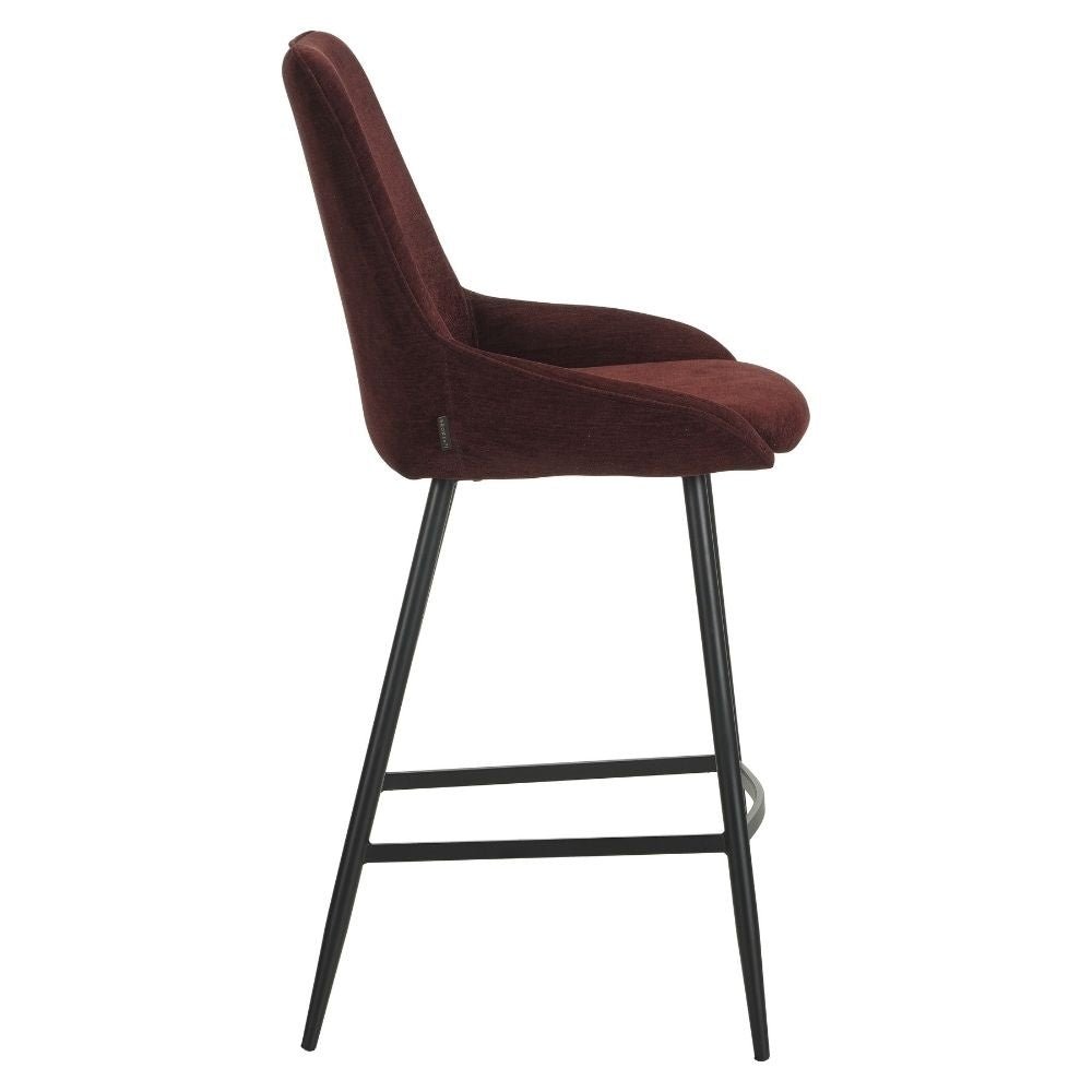 Barkruk Lynn velvet paars 71 cm