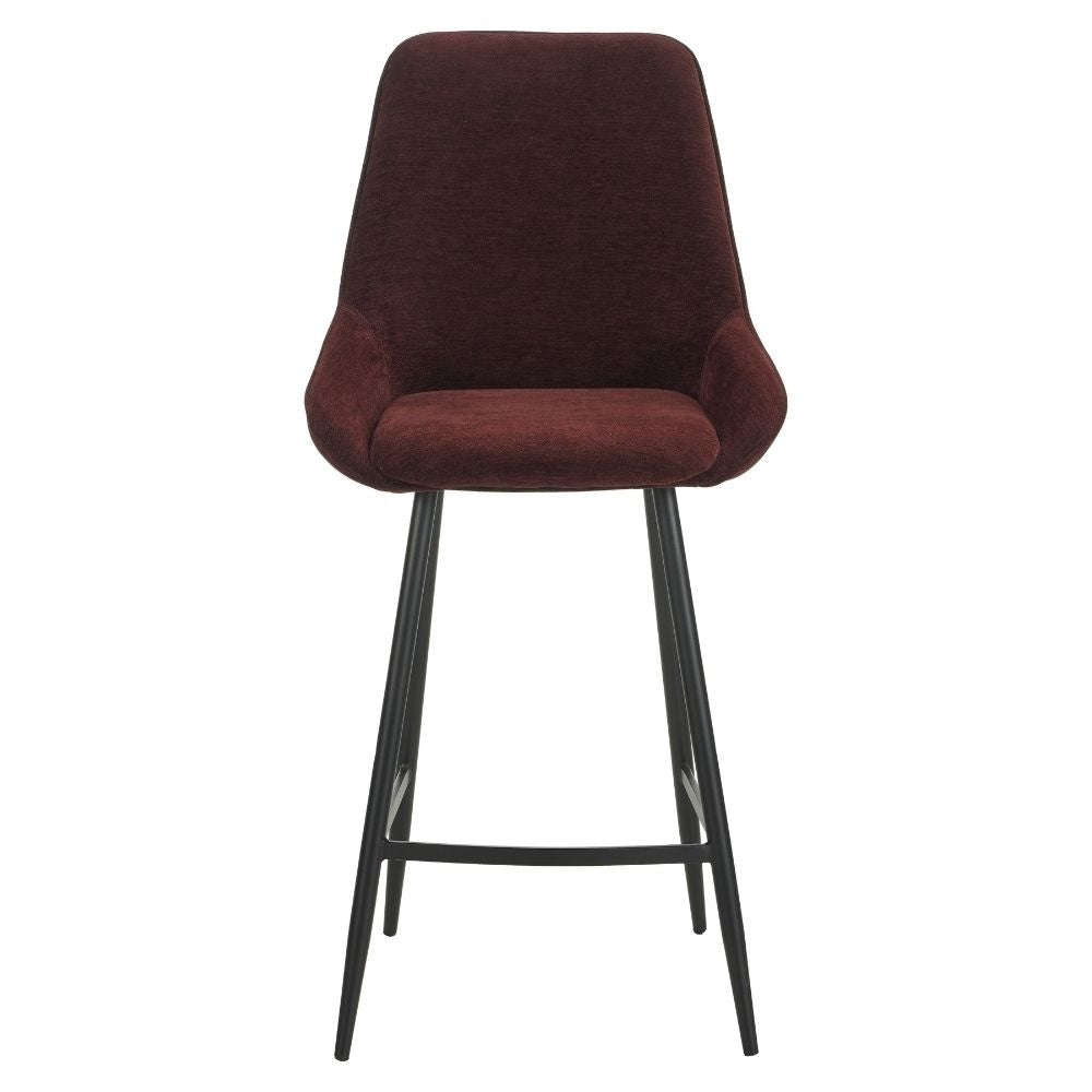 Barkruk Lynn velvet paars 71 cm
