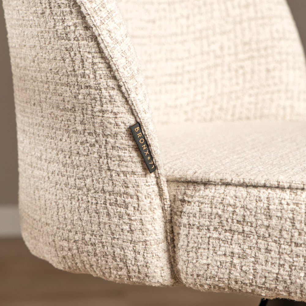 Bar stool Odin mixed fabric beige 63-83 cm mixed 48 cm wide