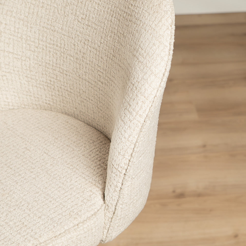 Bar stool Odin mixed fabric beige 63-83 cm mixed 48 cm wide