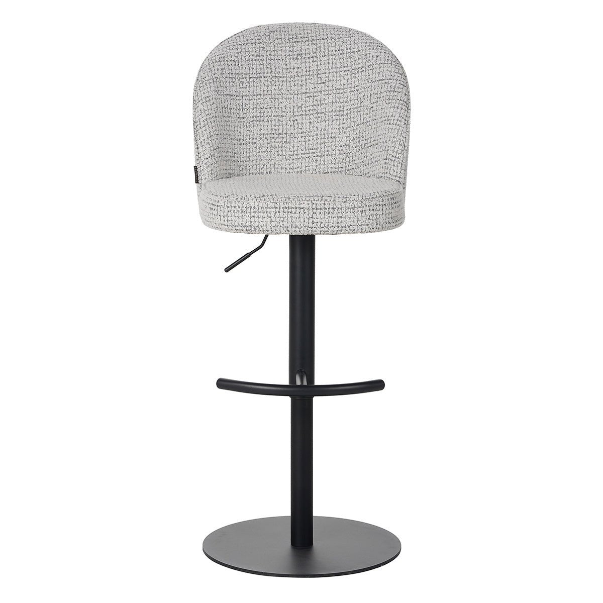 Bar stool Odin mixed fabric off white/black 63-83 cm mixed 48 cm wide