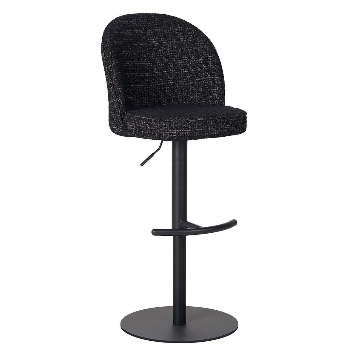 Bar stool Odin mottled fabric black 63-83 cm mottled 48 cm wide