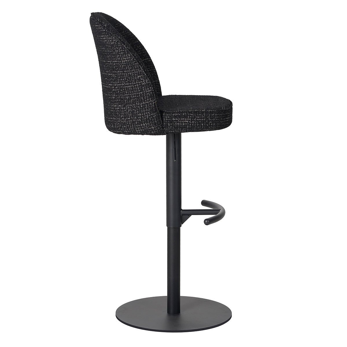 Bar stool Odin mottled fabric black 63-83 cm mottled 48 cm wide