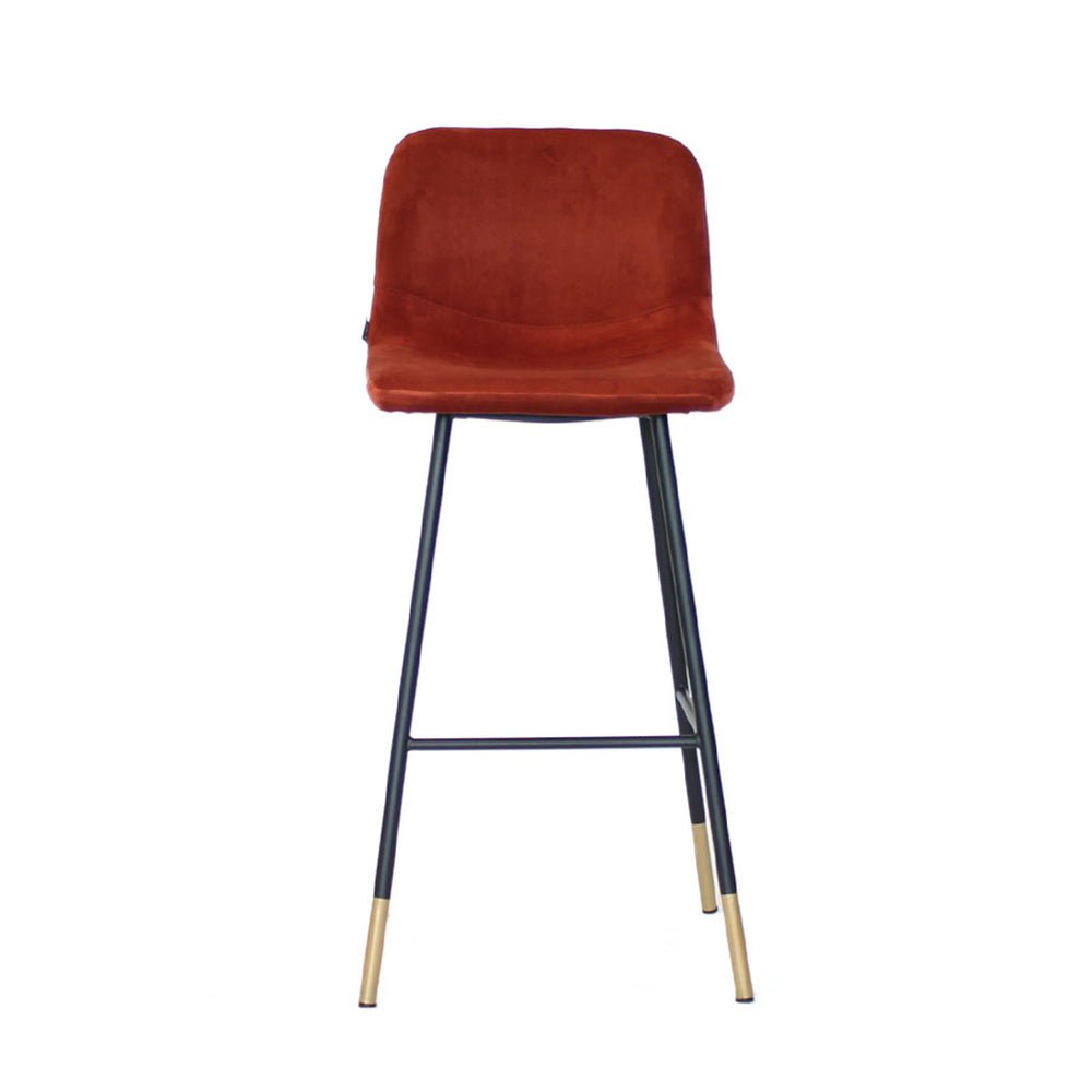 Velvet bar stool Mikky copper 65-78 cm, 46 cm wide