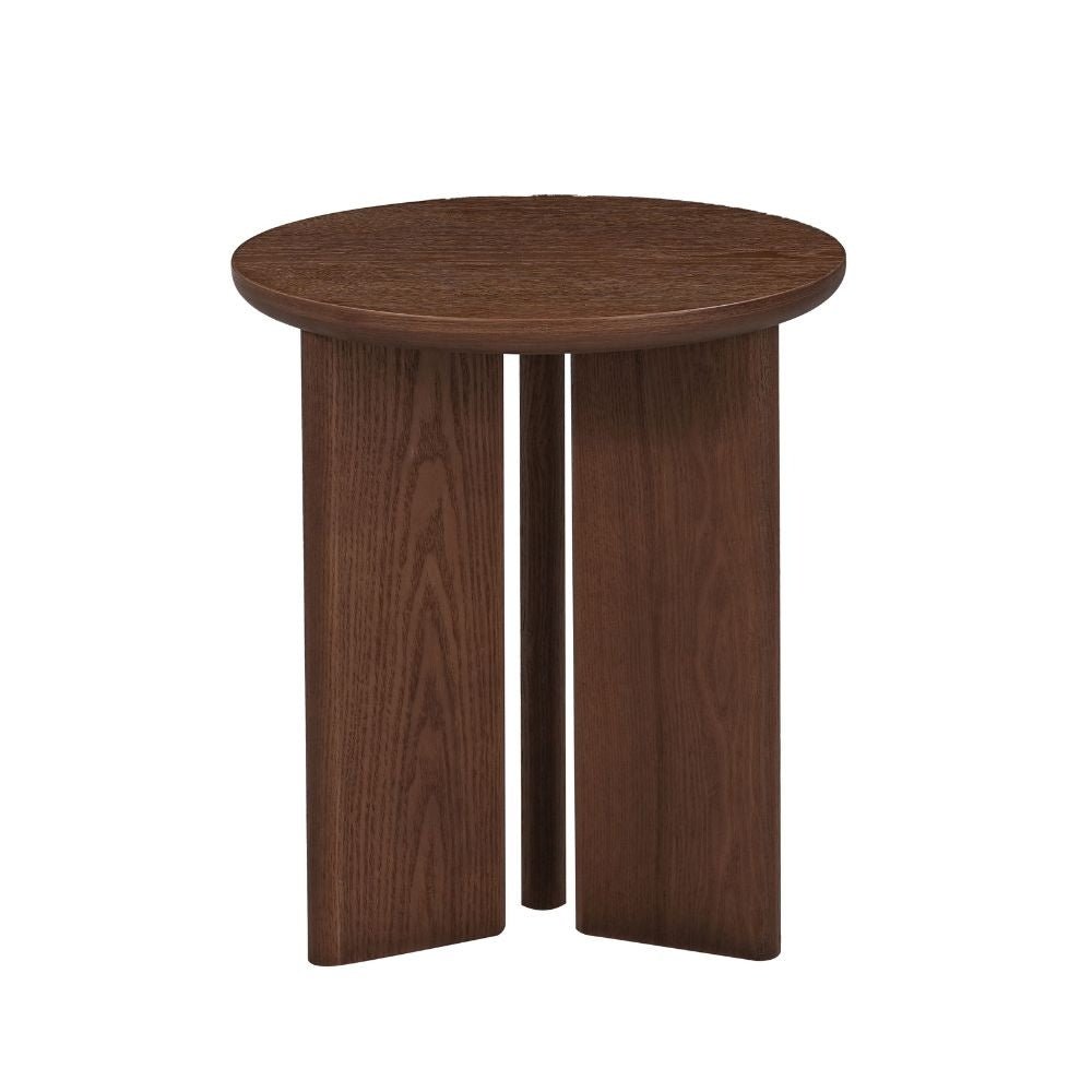 Bijzettafel Aya ø40 cm rustiek eiken Walnootlook Eikenfineer