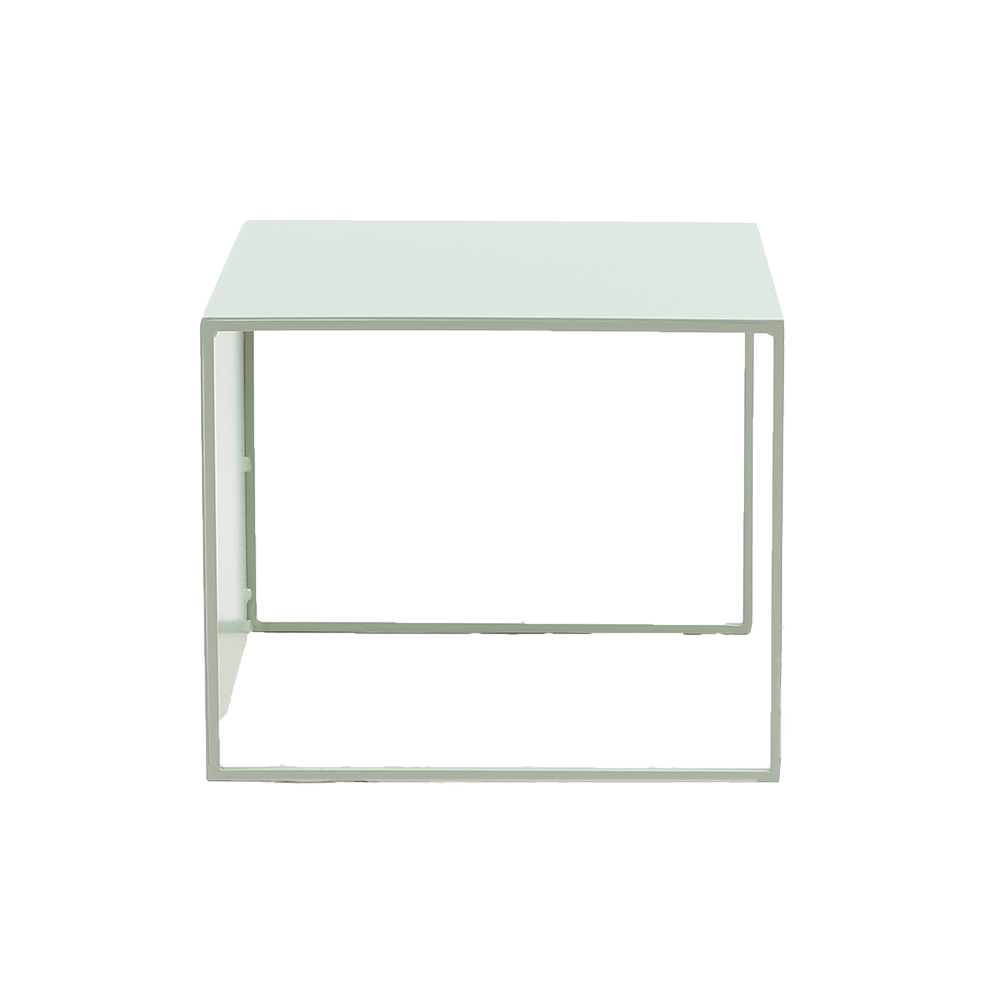 Side table Lucia metal light green 34 cm high Green Powder-coated metal