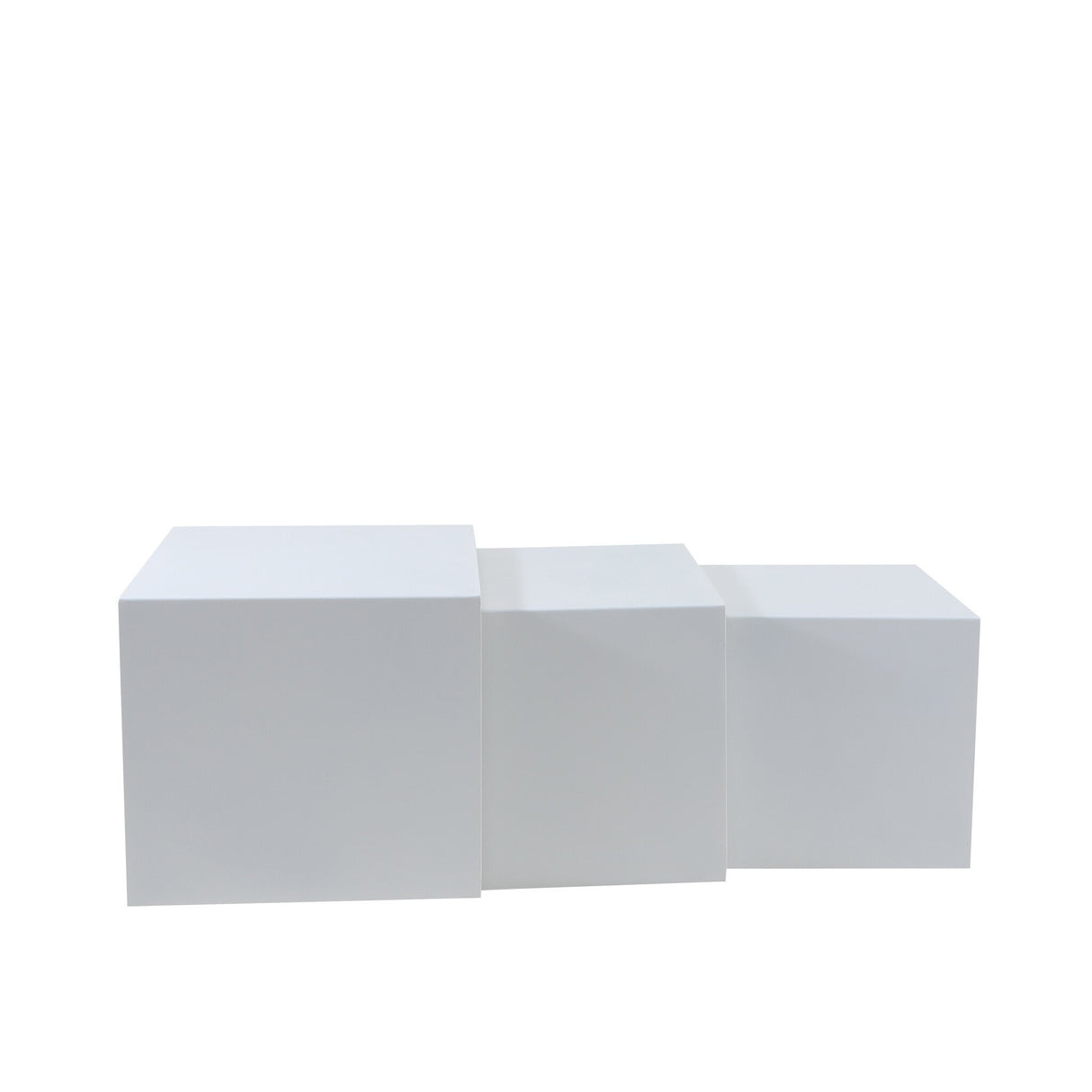 Side table Lucia metal white 34 cm high Powder-coated metal