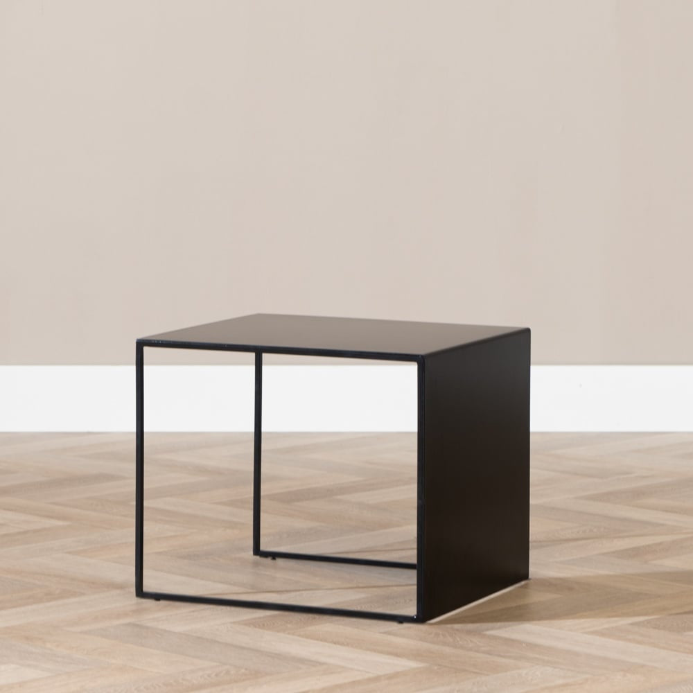 Side table Lucia metal black 34 cm high Powder-coated metal