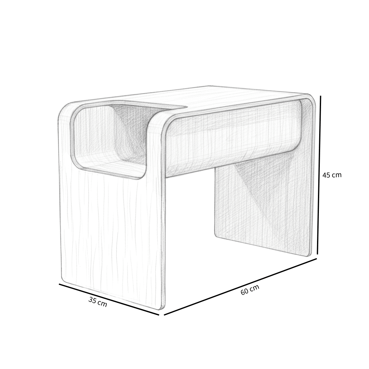 Side table/coffee table Isla natural oak Oak veneer