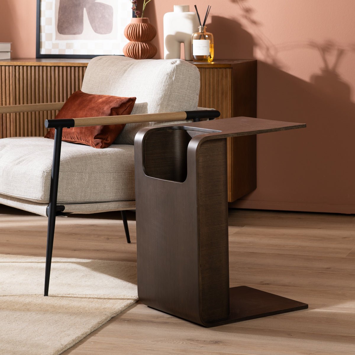 Side table/coffee table Isla walnut Oak veneer