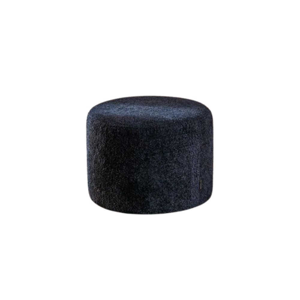 Bouclé pouf Nora black Bouclé