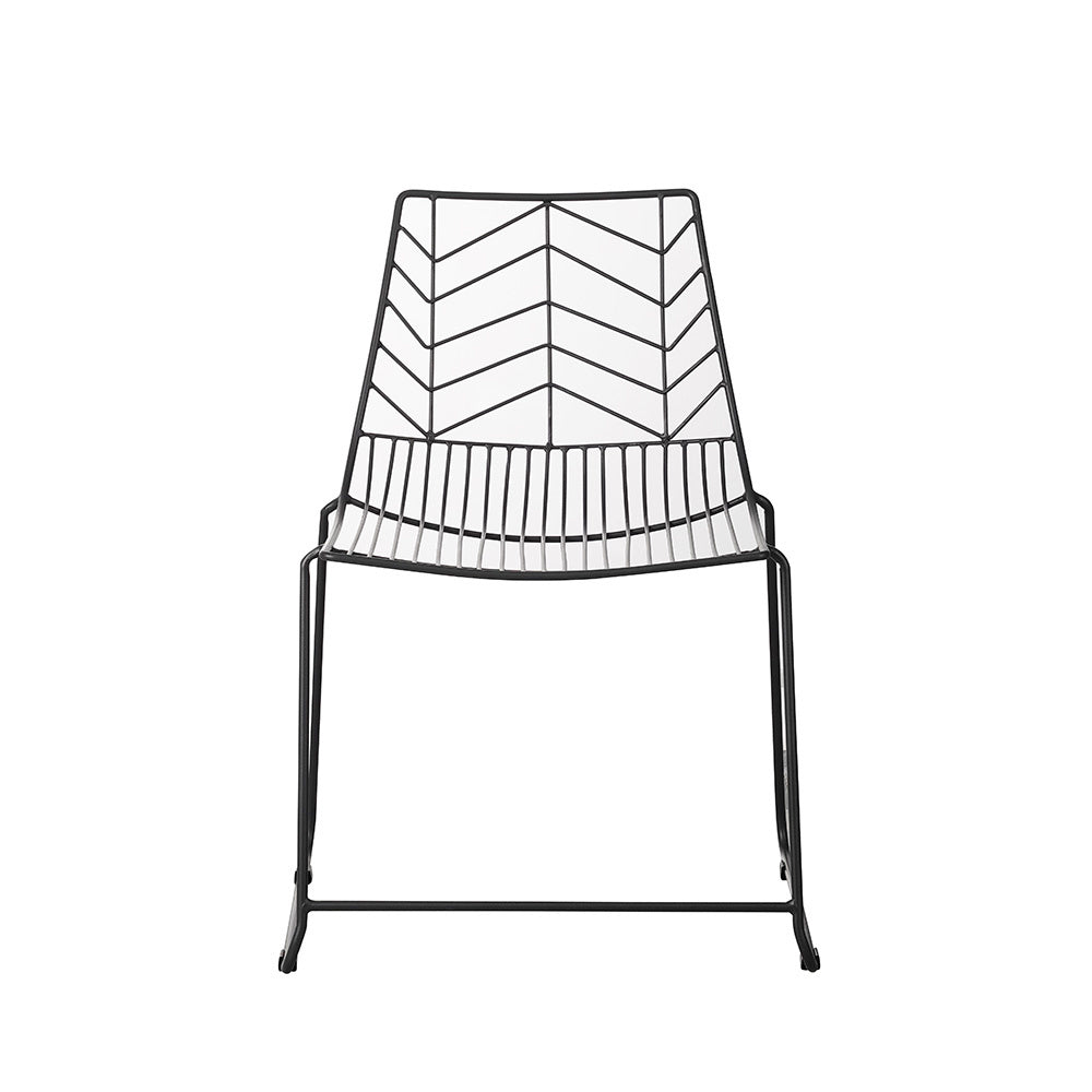 Garden chair Millie Dimehouse Black LxWxH 87x62x61 Metal White photo front view