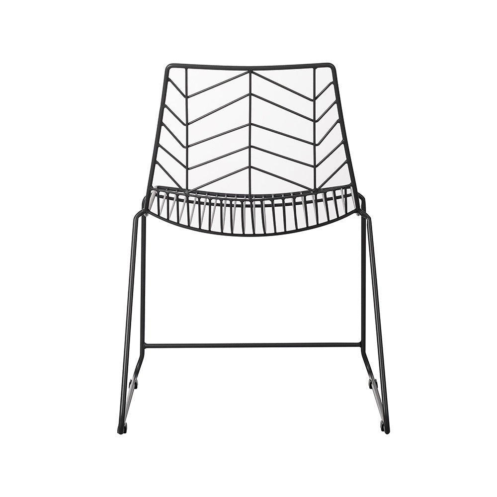 Garden chair Millie Dimehouse Black LxWxH 87x62x61 Metal White photo diagonal rear view