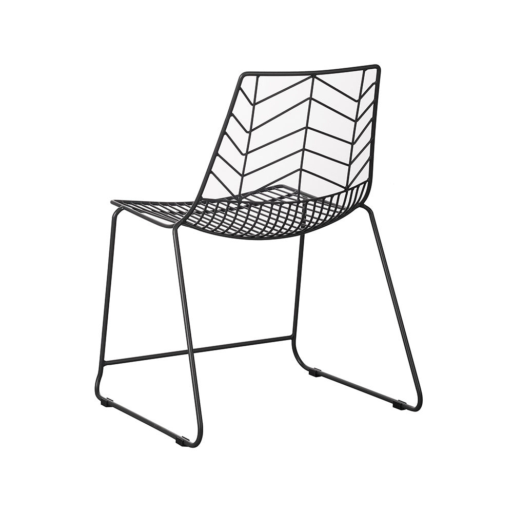 Garden chair Millie Dimehouse Black LxWxH 87x62x61 Metal White photo diagonal rear view