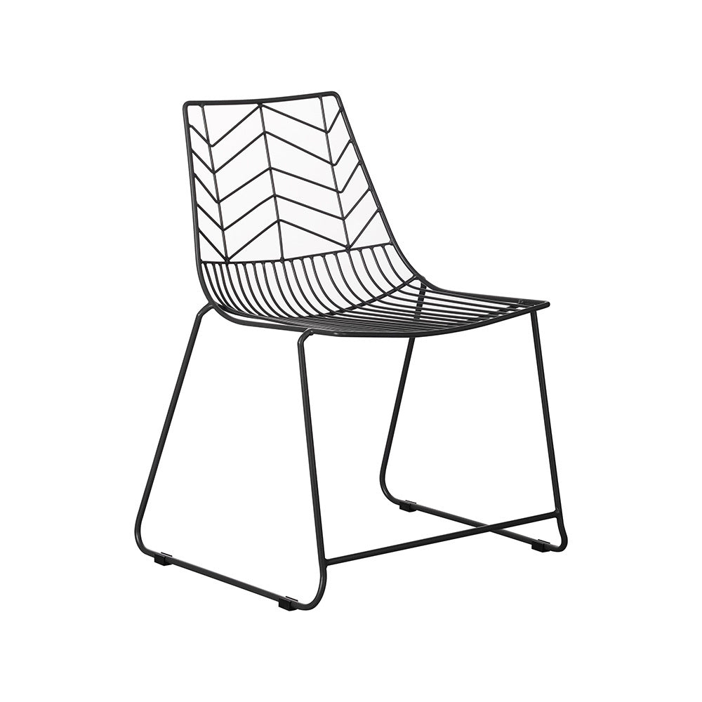 Garden chair Millie Dimehouse Black LxWxH 87x62x61 Metal White photo diagonal front view