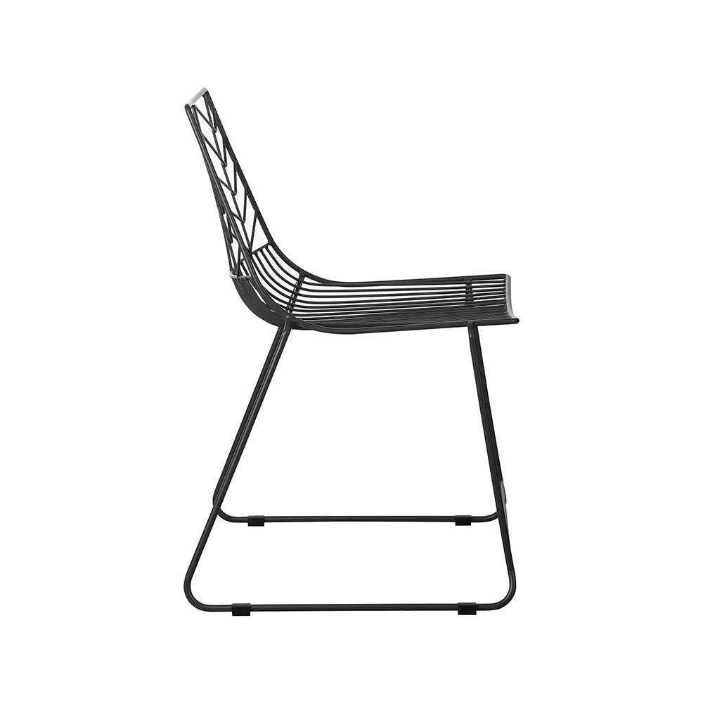 Garden chair Millie Dimehouse Black LxWxH 87x62x61 Metal White photo side view