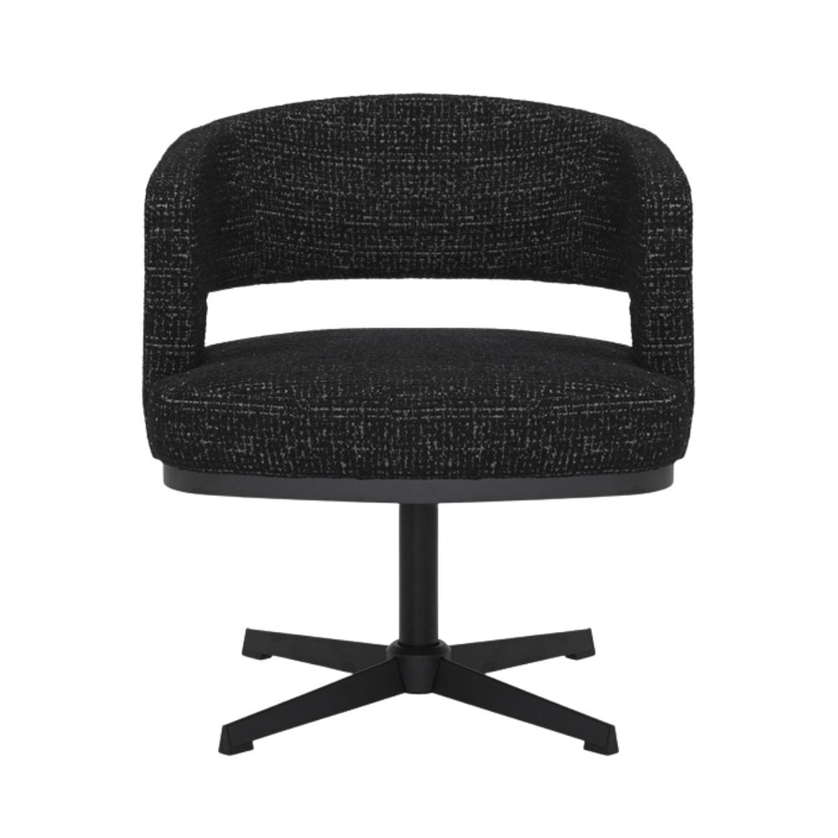 Gino swivel armchair black mixed fabric - image 12