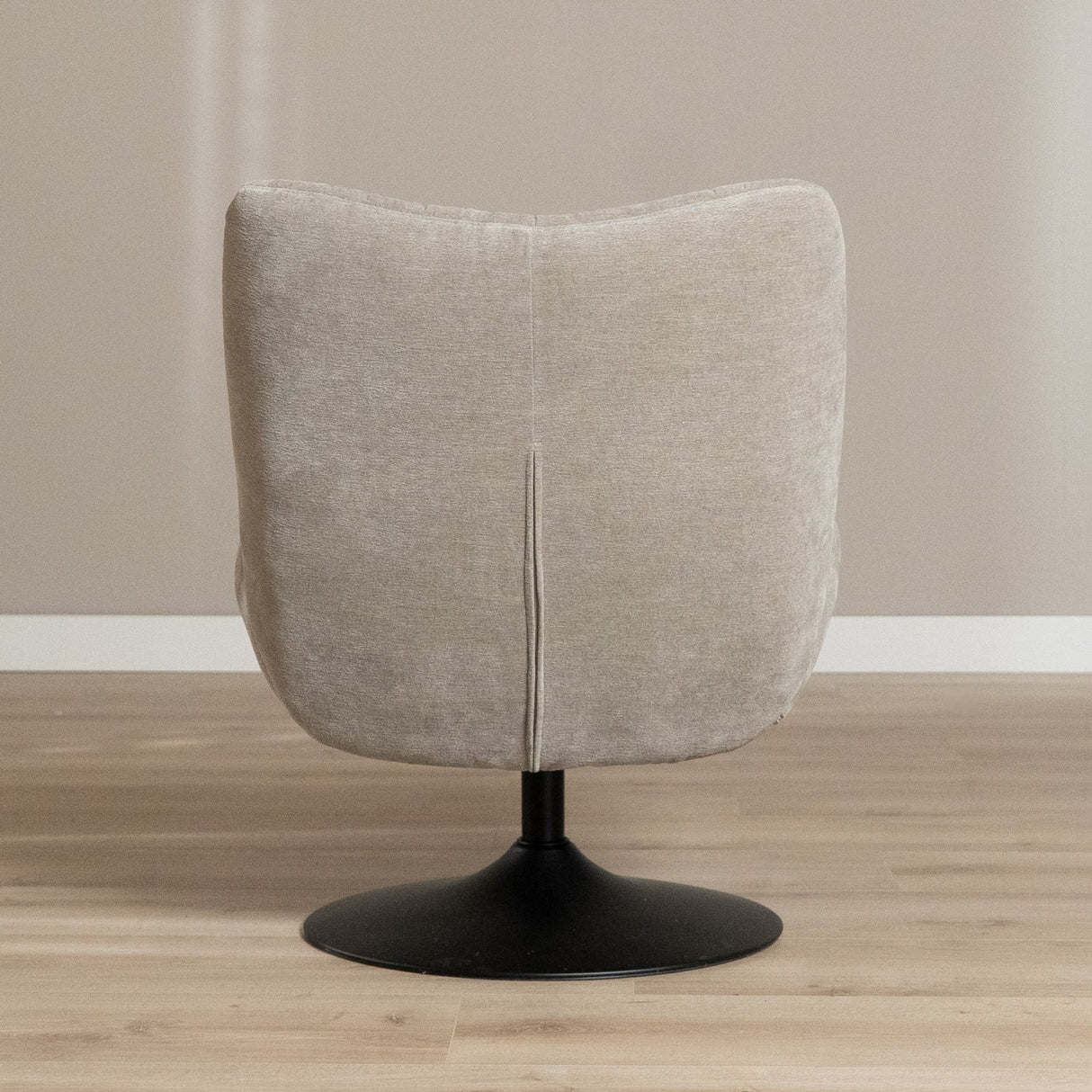 Lise chenille taupe swivel armchair - image 4