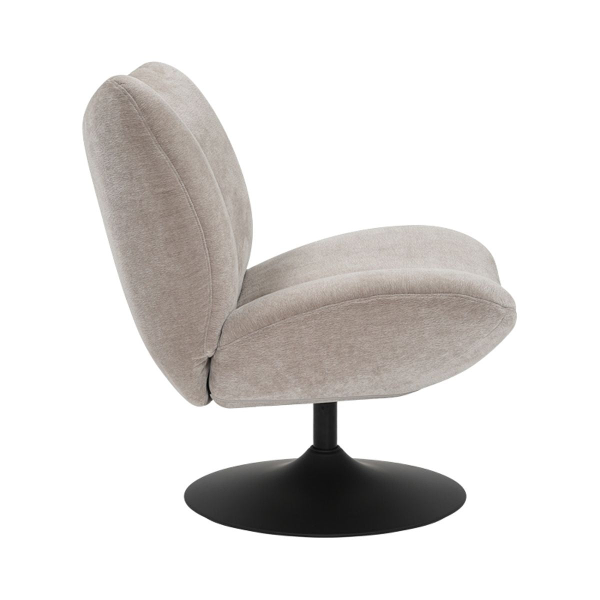 Lise chenille taupe swivel armchair - image 12