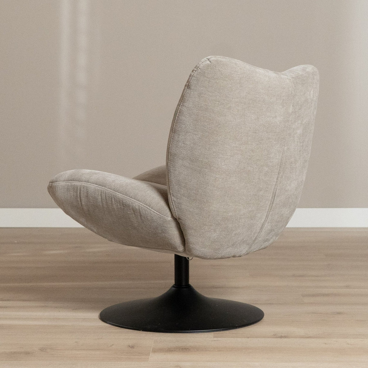 Swivel armchair Lise chenille taupe - image 5