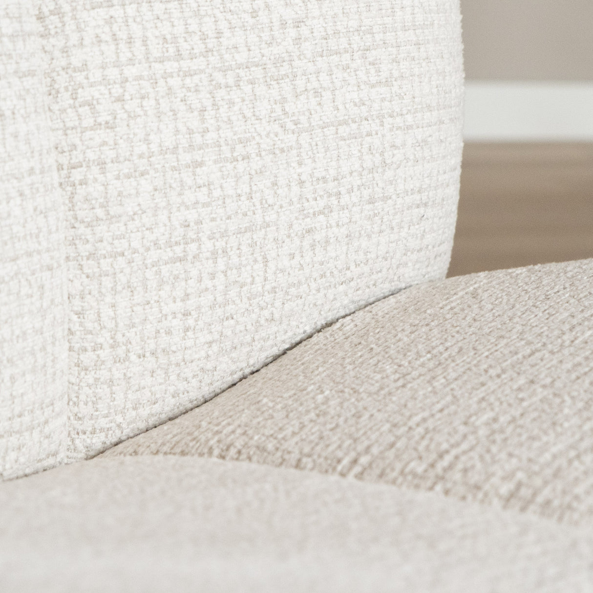 Swivel armchair Moira mottled fabric beige - image 5