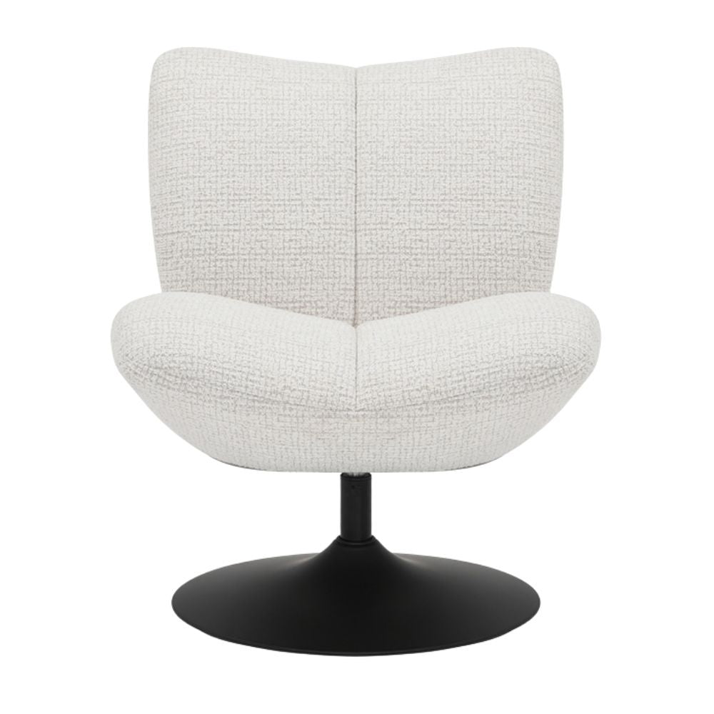 Swivel armchair Moira mottled fabric beige - image 11