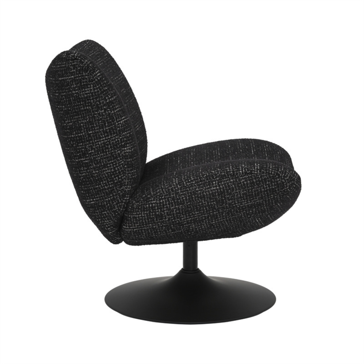 Swivel armchair Moira mixed fabric black - image 12