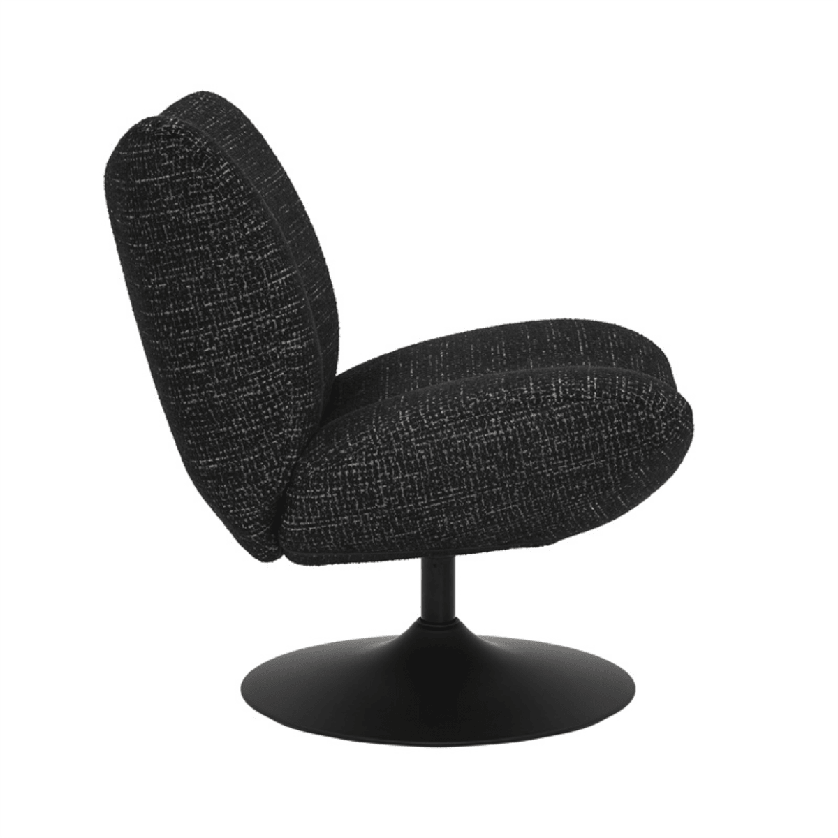 Swivel armchair Moira mixed fabric black - image 12