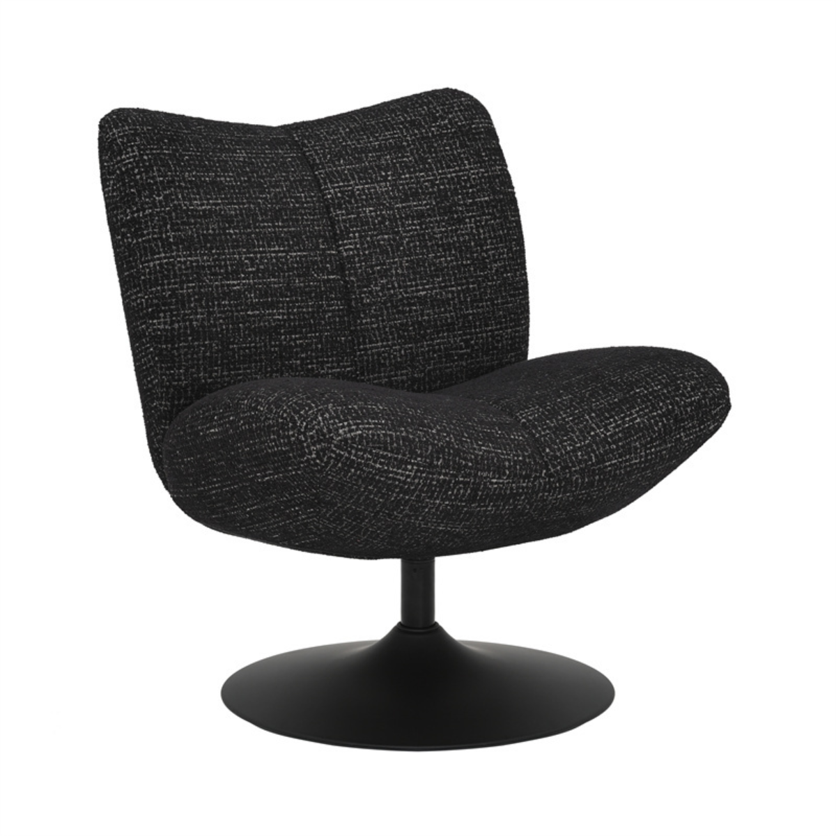 Swivel armchair Moira mixed fabric black - image 10