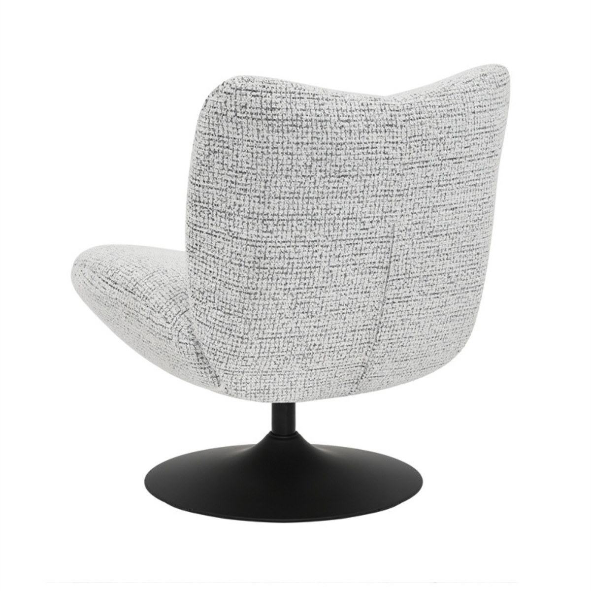 Swivel armchair Moira mixed fabric off white/black - image 13
