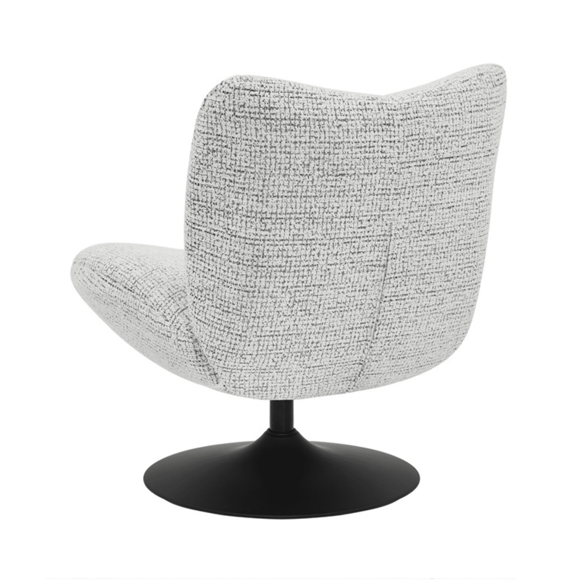 Swivel armchair Moira mixed fabric off white/black - image 13