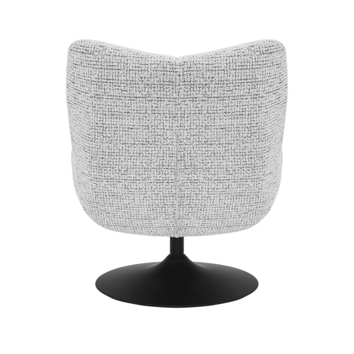 Swivel armchair Moira mixed fabric off white/black - image 14