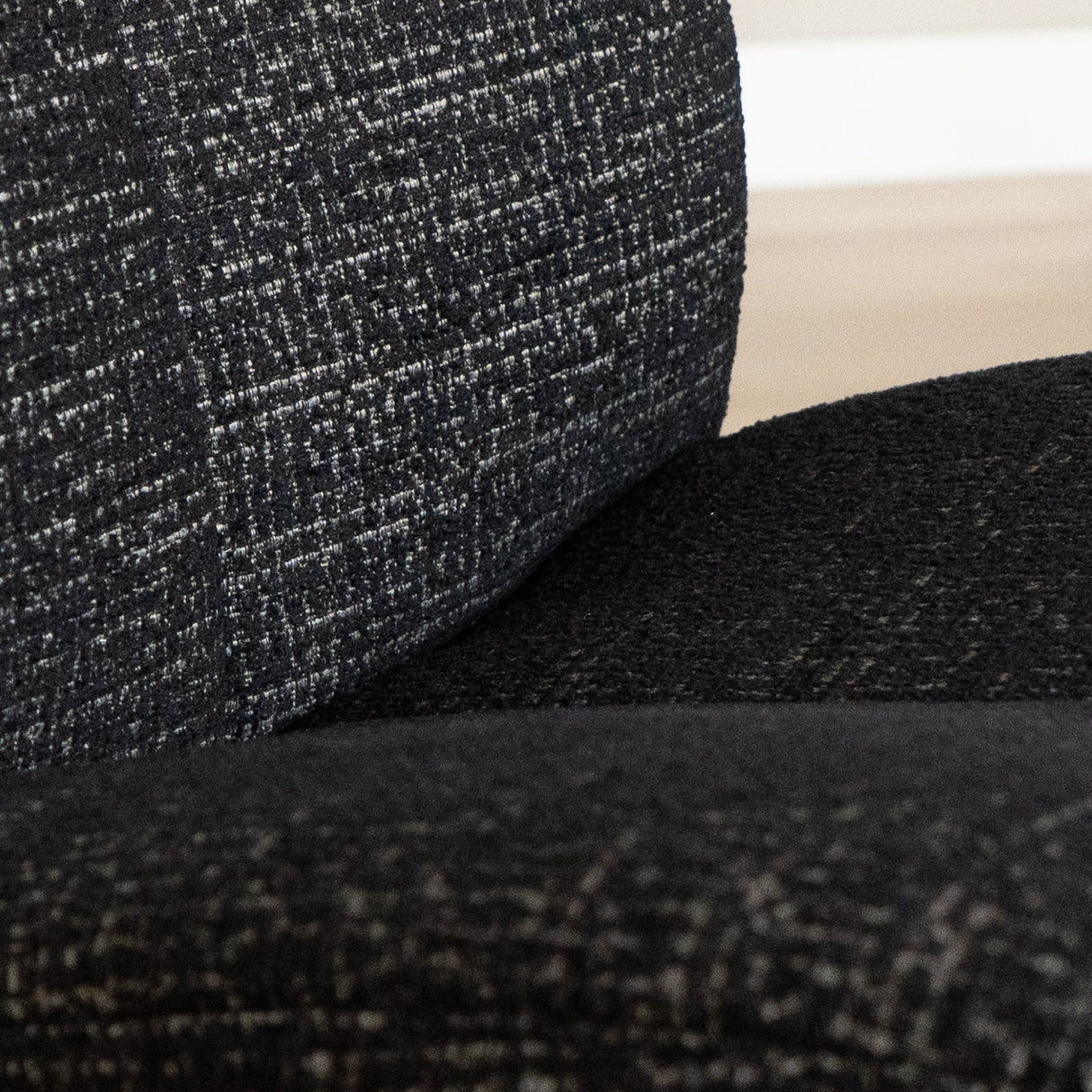 Swivel armchair Moira mixed fabric black - image 6