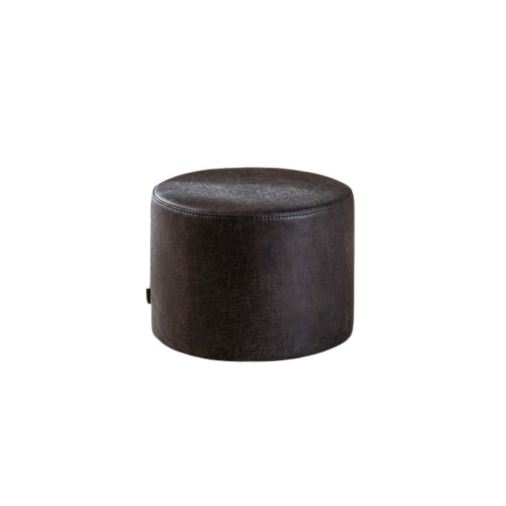 Eco-leather pouf Kyla anthracite Eco-leather