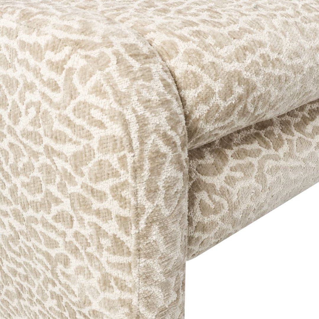 Eetkamerbank Lux leopard taupe 100 cm Stof