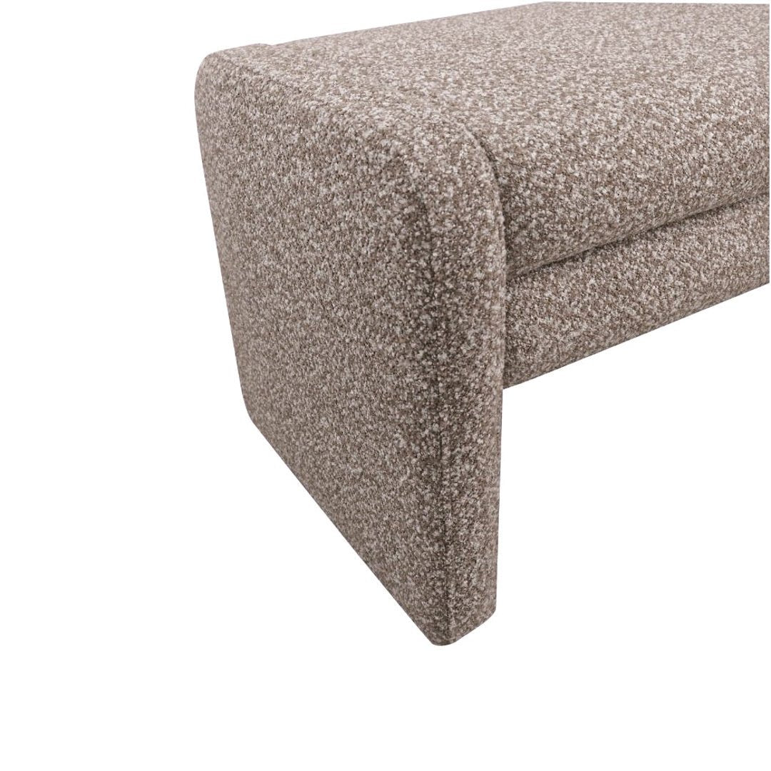 Eetkamerbank Neil bouclé bruin 160 cm Bouclé