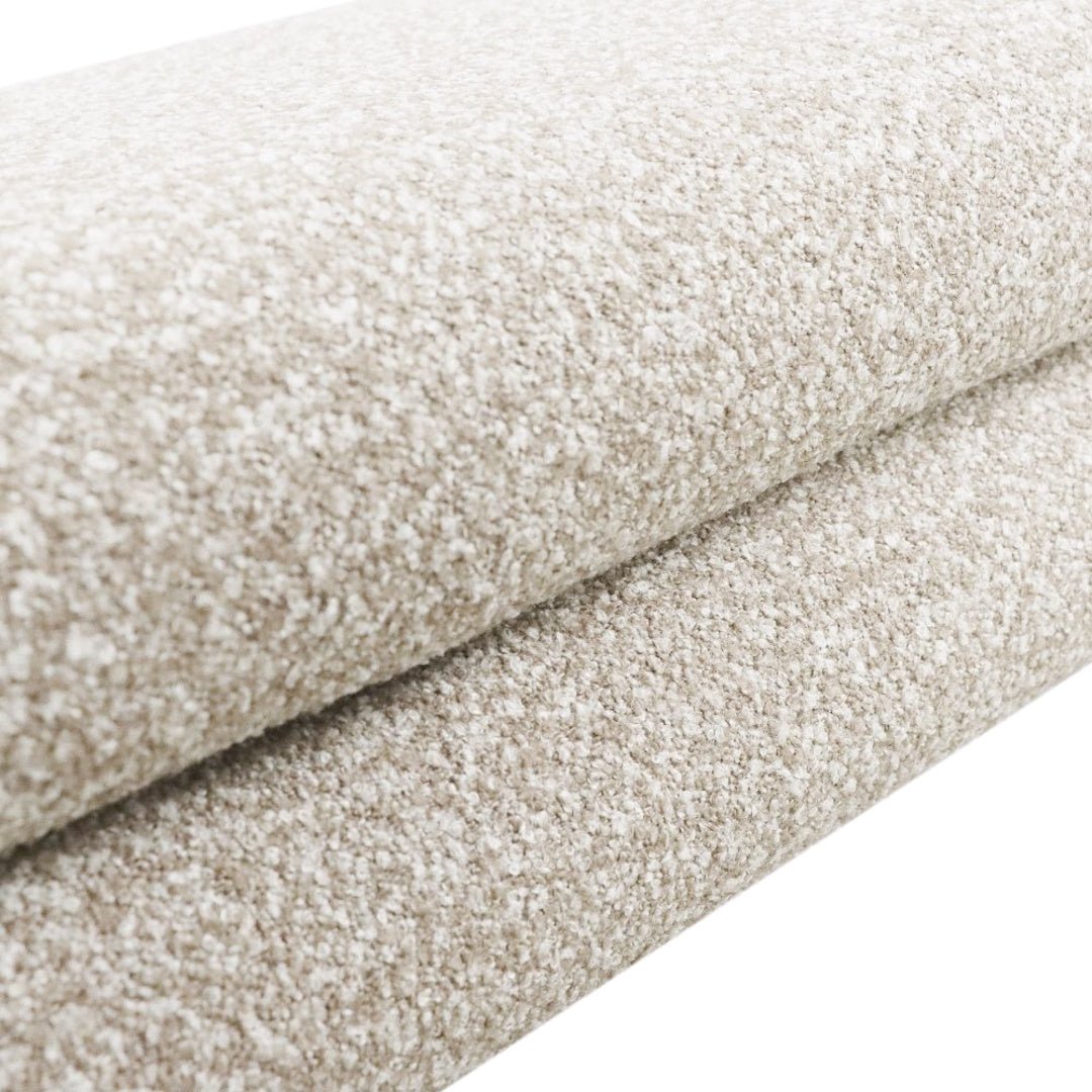 Eetkamerbank Neil bouclé taupe 100 cm Bouclé