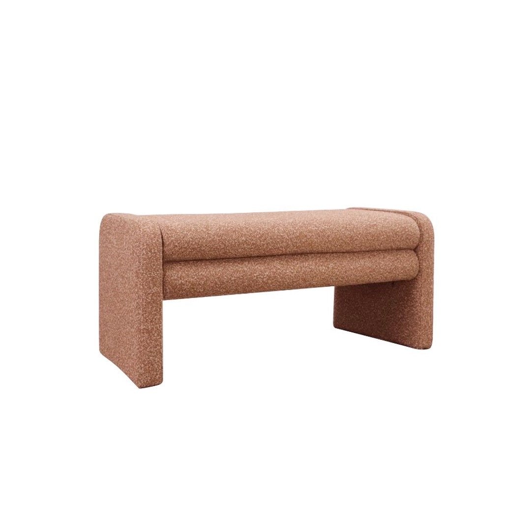 Eetkamerbank Neil bouclé terracotta 100 cm Bouclé