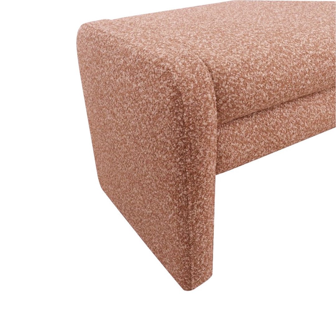 Eetkamerbank Neil bouclé terracotta 100 cm Bouclé