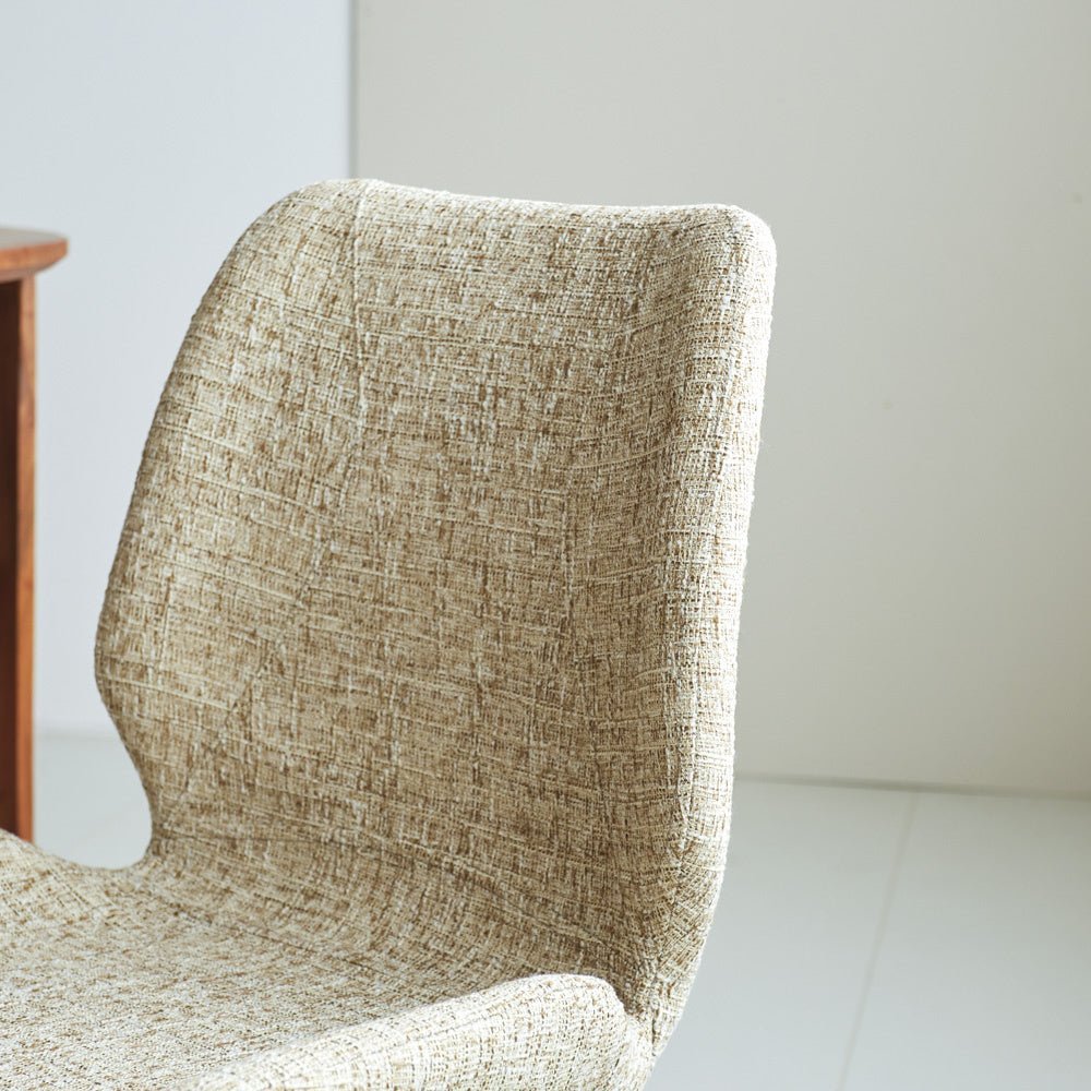 Dining room chair Beau chenille Dimehouse White LxWxH 72x68x50 Fabric Atmospheric photo detail