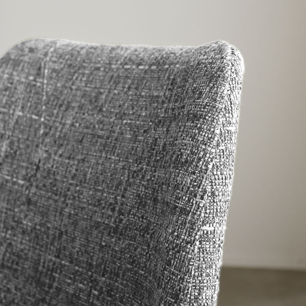 Dining room chair Beau chenille Dimehouse Gray LxWxH 72x68x50 Fabric Atmospheric photo detail
