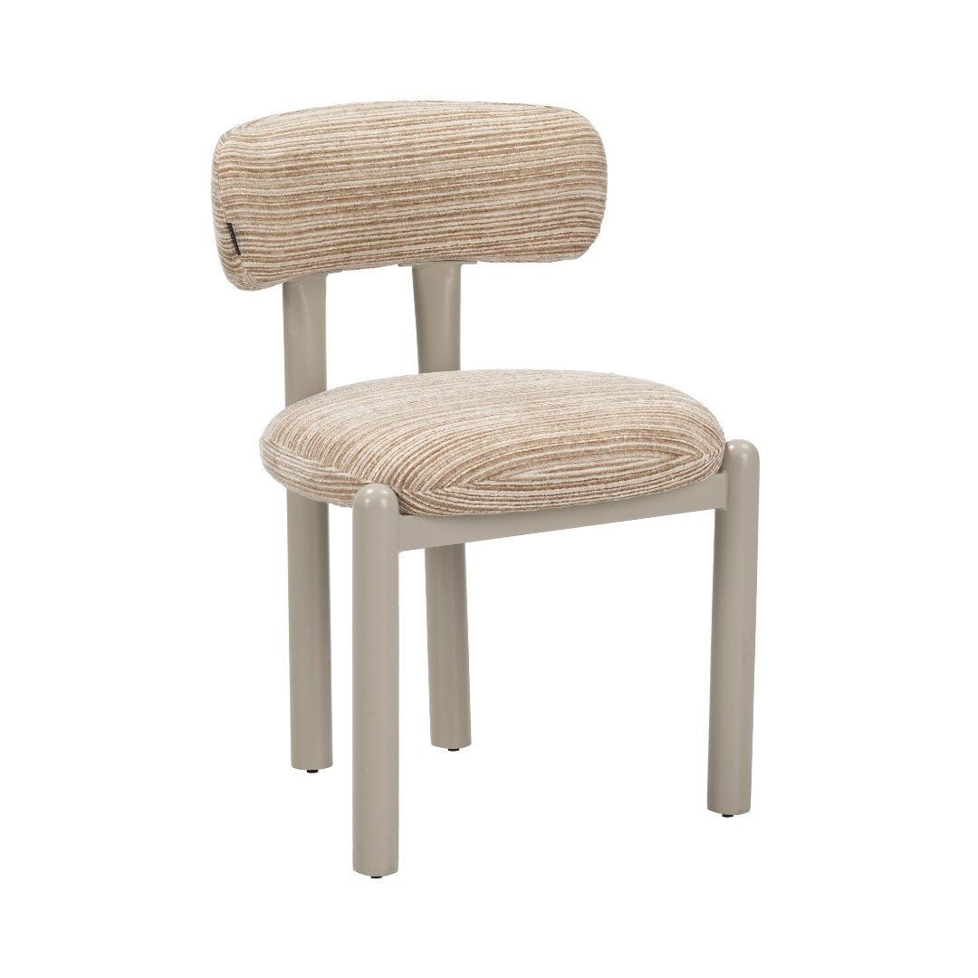 Eetkamerstoel Bolt chenille beige/taupe Textiel