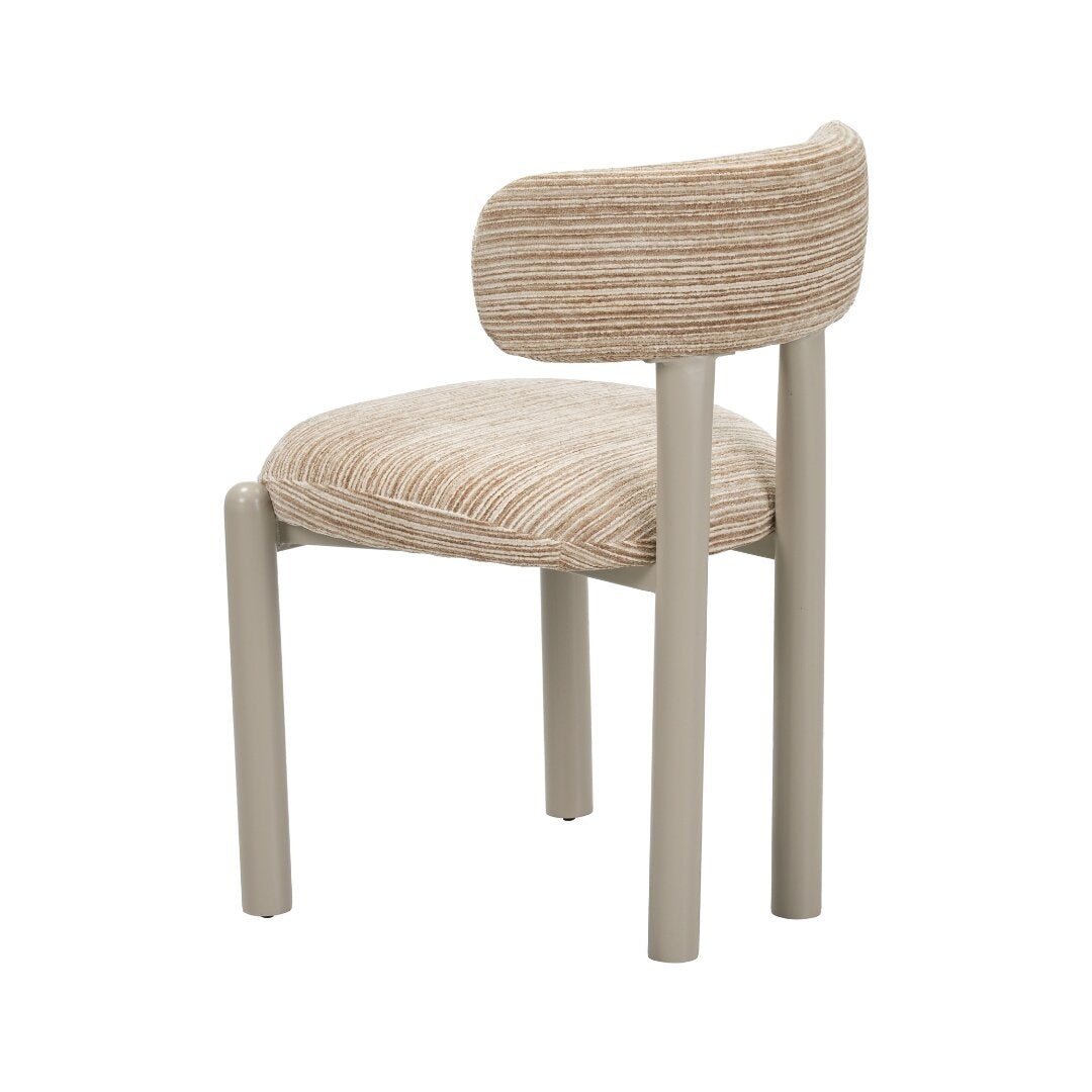 Eetkamerstoel Bolt chenille beige/taupe Textiel