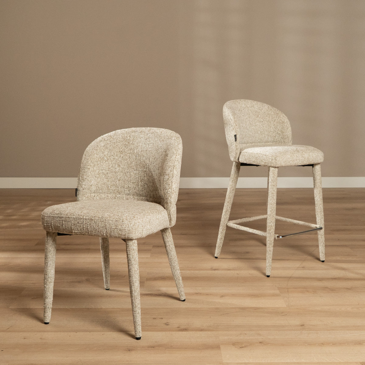 Dining room chair Charlie chenille taupe - image 6