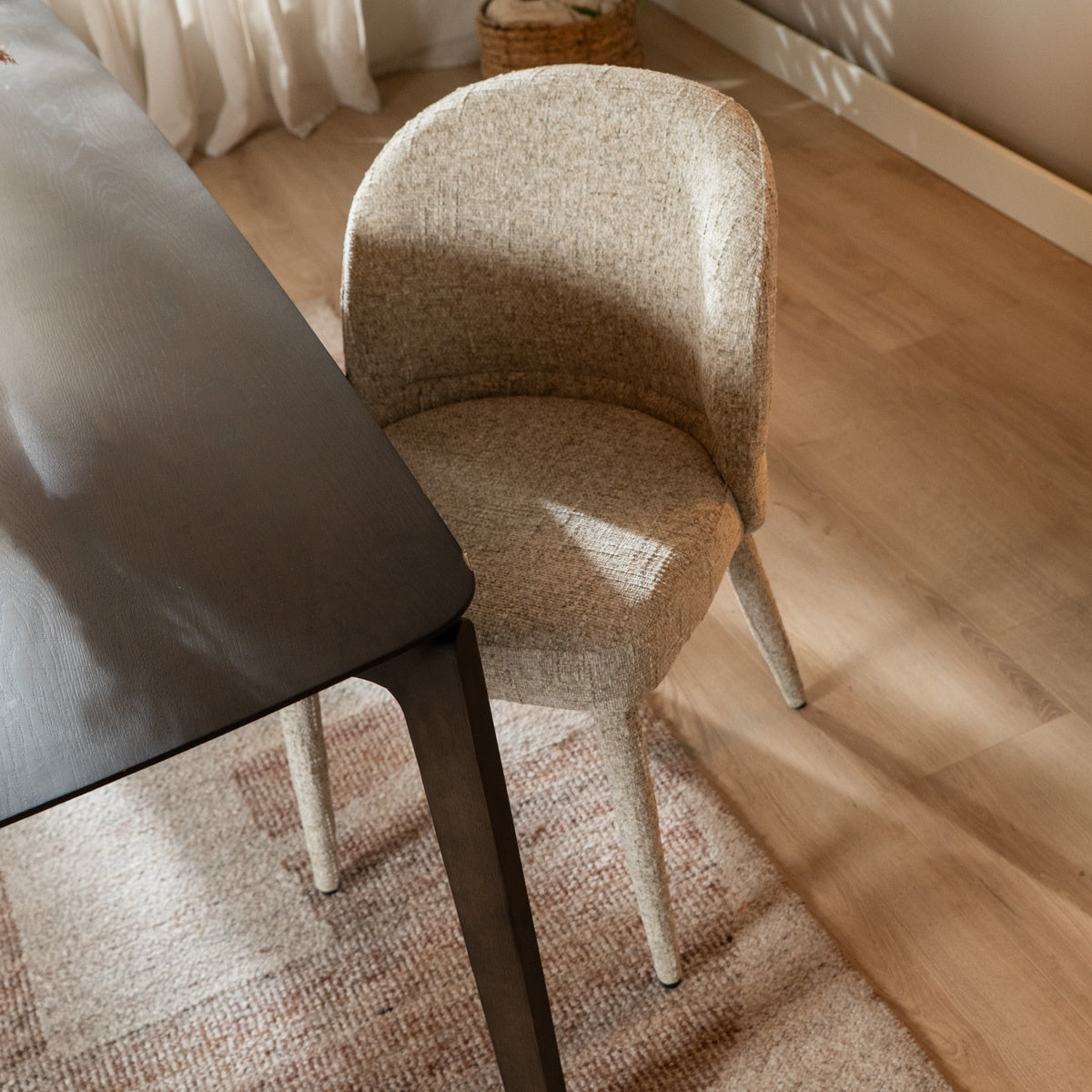 Dining room chair Charlie chenille taupe - image 2
