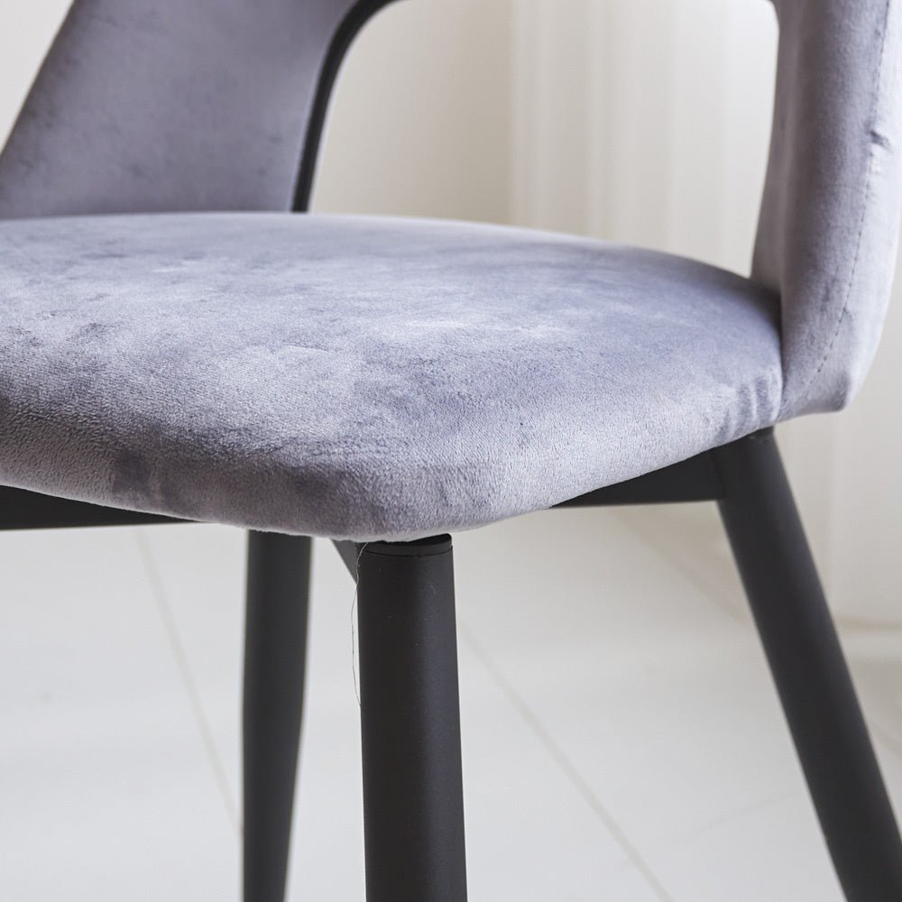 Dining room chair Mila Dimehouse Gray LxWxH 66x57x49 Fabric Atmospheric photo detail